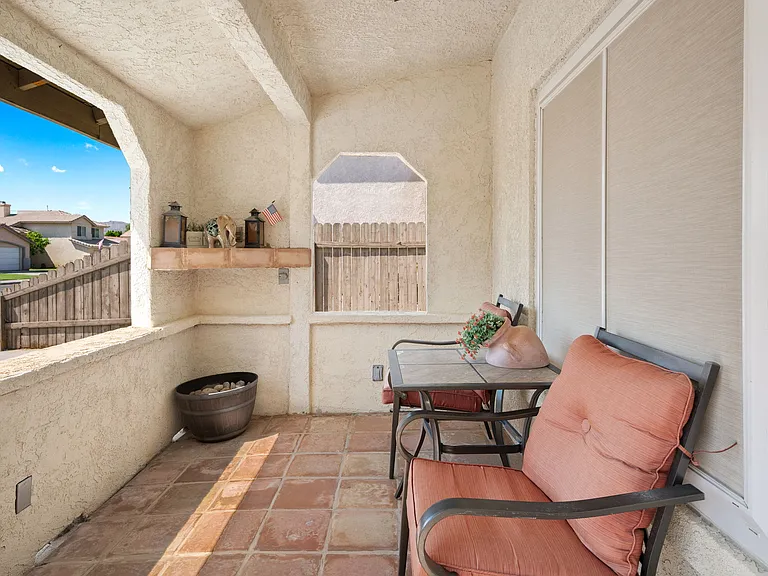 cozy front patio