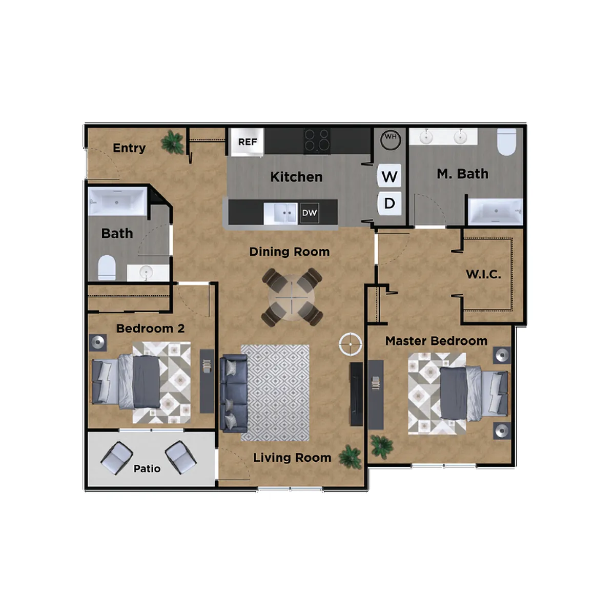 Floor plan 2X2 A