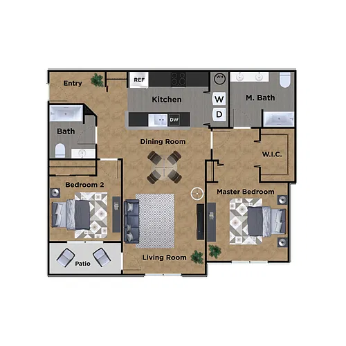 Floor plan 2X2 A