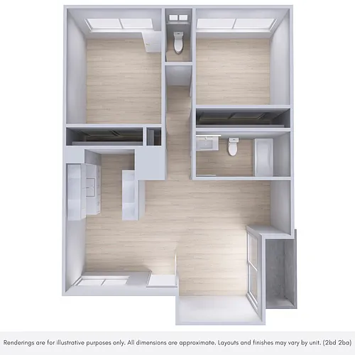 Floor plan 2 bed 2 bath
