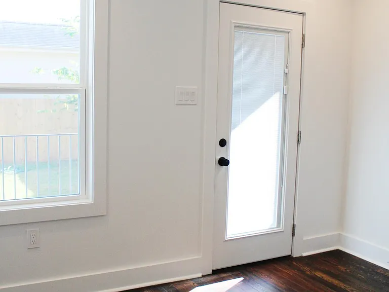 door to backyard