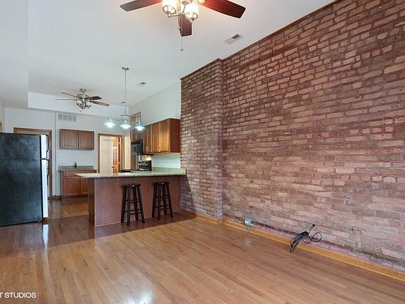 living room, dining, and kitchen