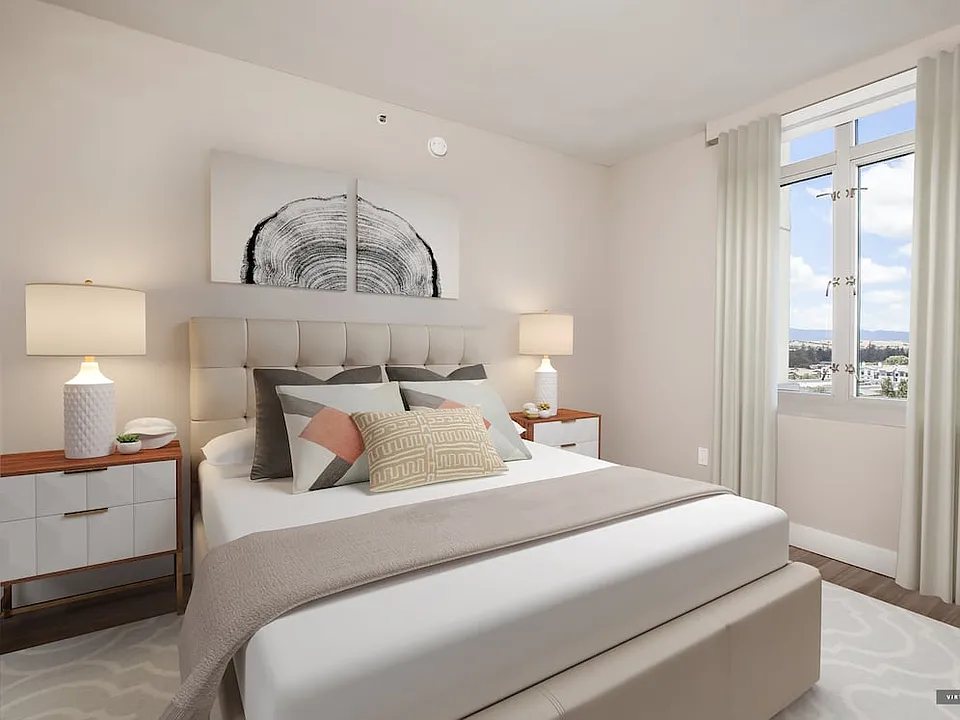 Signature Collection Bedroom with Hard Surface Vinyl Plank Flooring