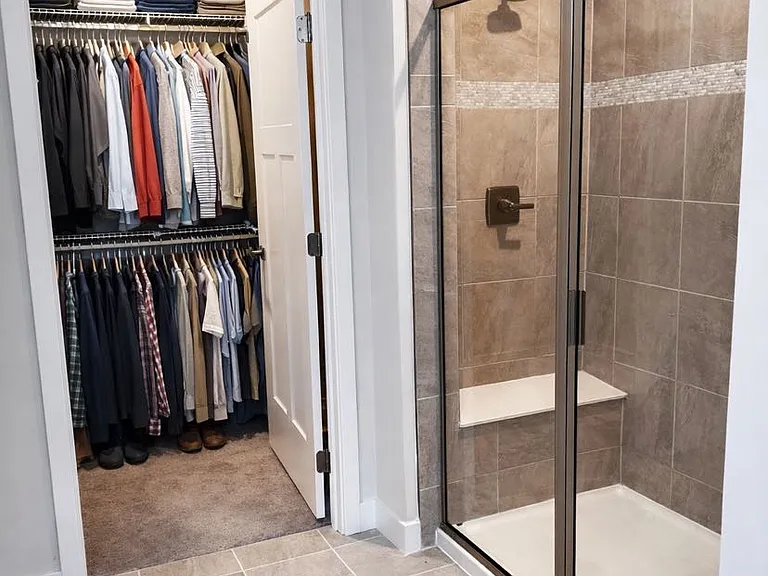 Primary bathroom
Features: Built-In Shower Seat, Shower, Double Shower, Tile Floor, Double Vanity