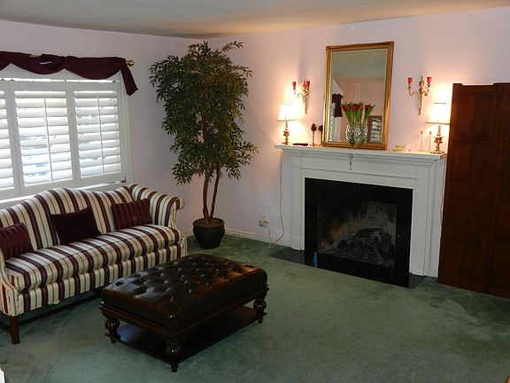 Living room gas fireplace