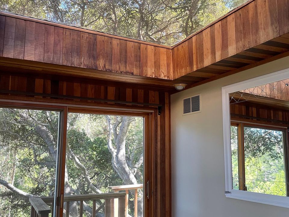 Skylight and back patio secluded view of the forest
