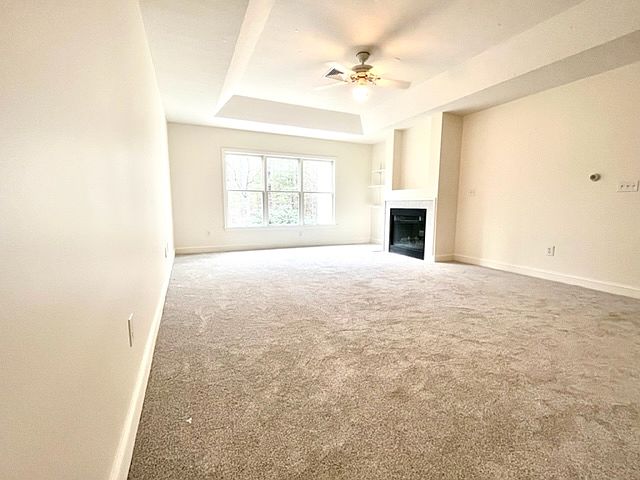 Large bedroom with gas fireplace
