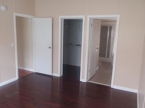 Master bed room with the walk in closet and the master bath.