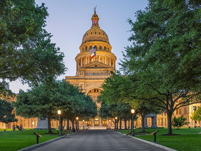 Enjoy viewing the Texas Capitol Building day or night just 1.2 miles away