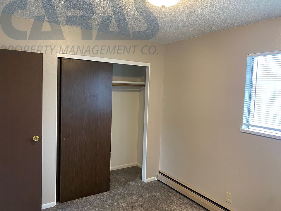 Bedroom with closet space.