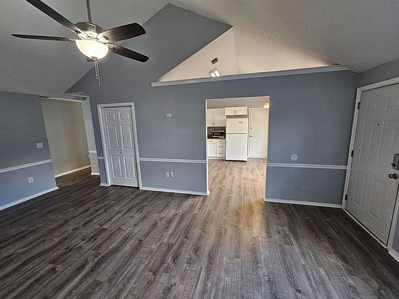Living room into kitchen