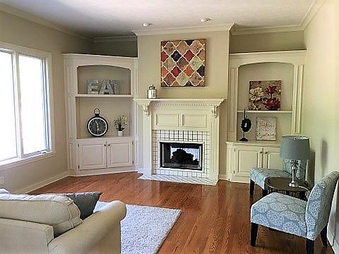 Fireplace & custom built ins