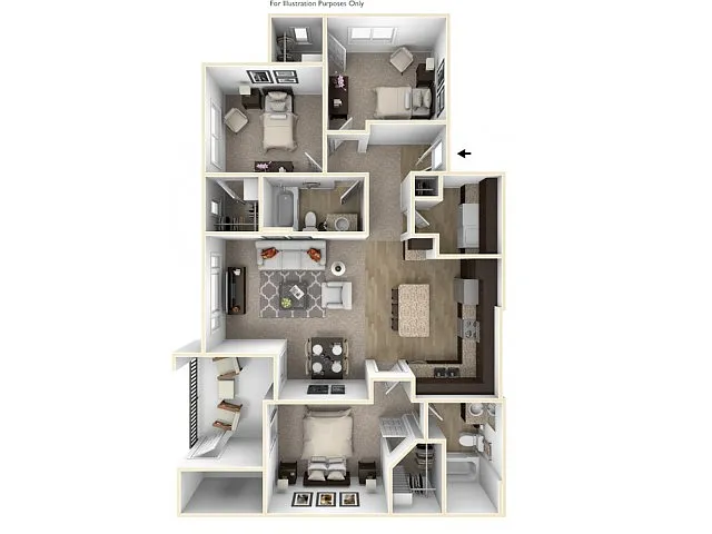 Floor plan Three Bedroom