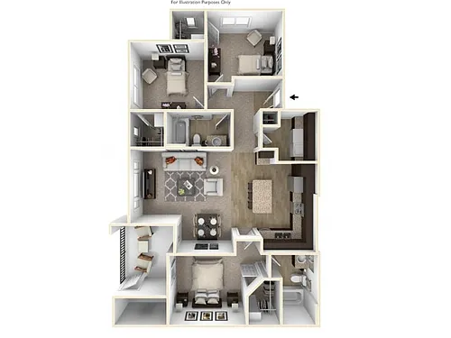 Floor plan Three Bedroom