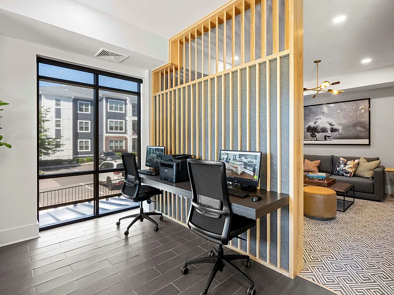 Business Center with PCs and Wireless Printing