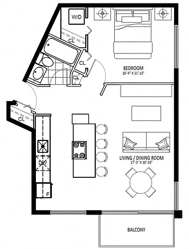Floor plan 1326 West 13th - Plan A