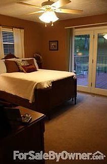 Master Bedroom with door onto back deck