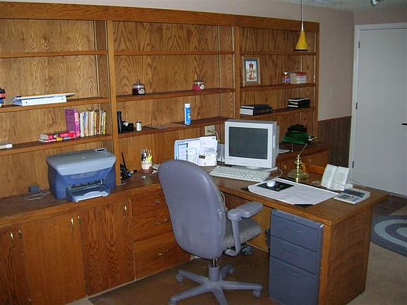Lower Level Family Room w/ Built-in Bookcases