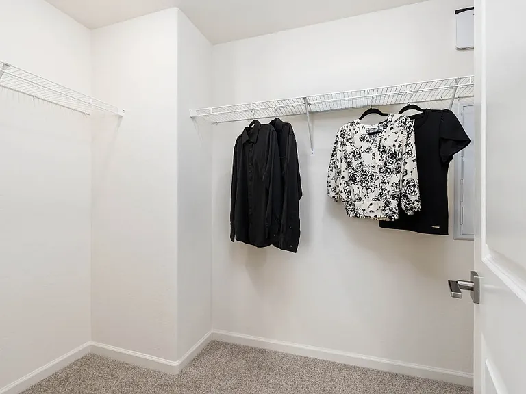 Master closet Photo from Model home