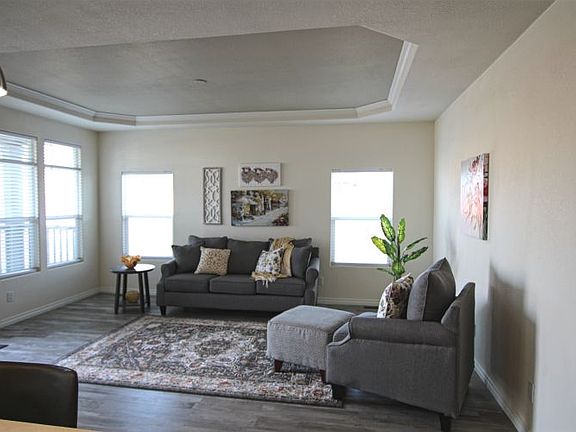 Living Area with Coffered Ceiling