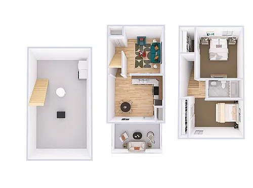 Floor plan 2 Bedroom, 1 Bathroom