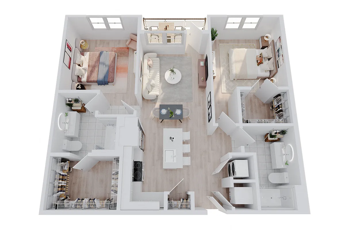 Floor plan 2x2B1