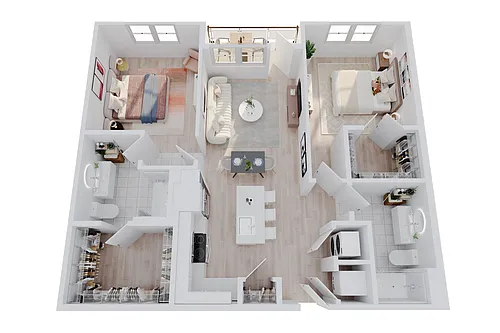 Floor plan 2x2B1