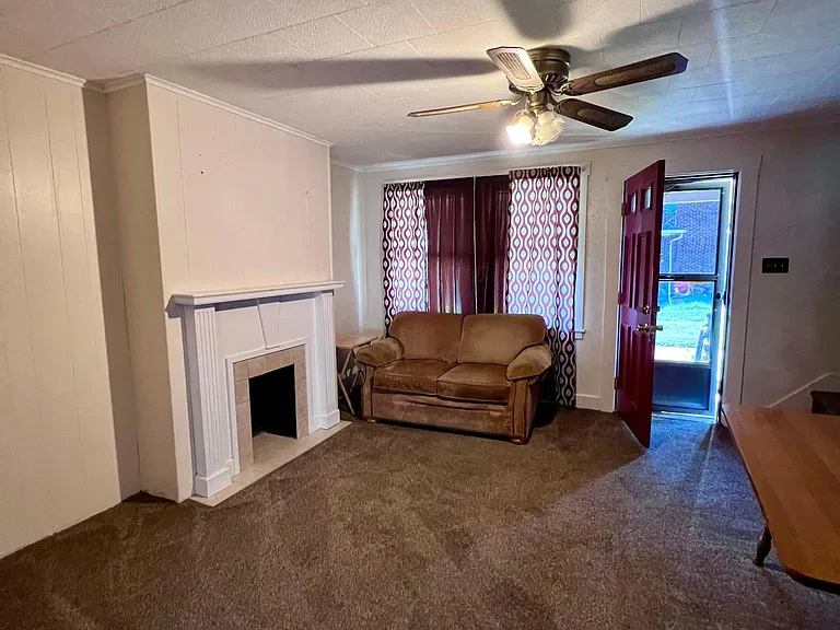 living room, view from dining room