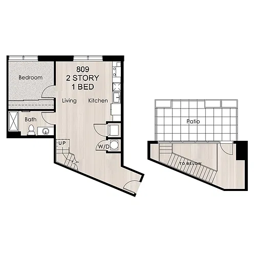Floor plan 1 Bed / 1 Bath 756 sq ft Penthouse