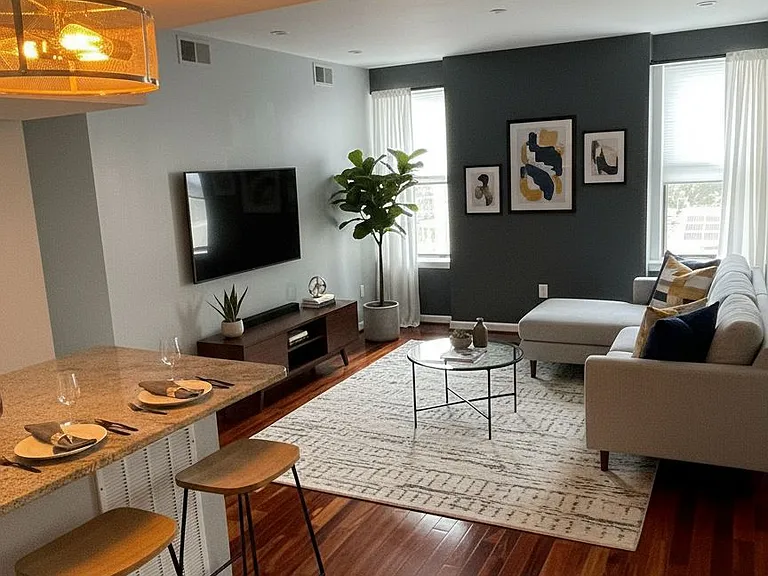 Main Dining and Living Area - Staged