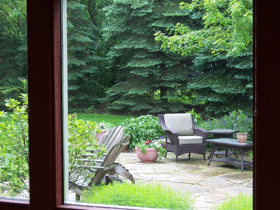 Yard through sunroom