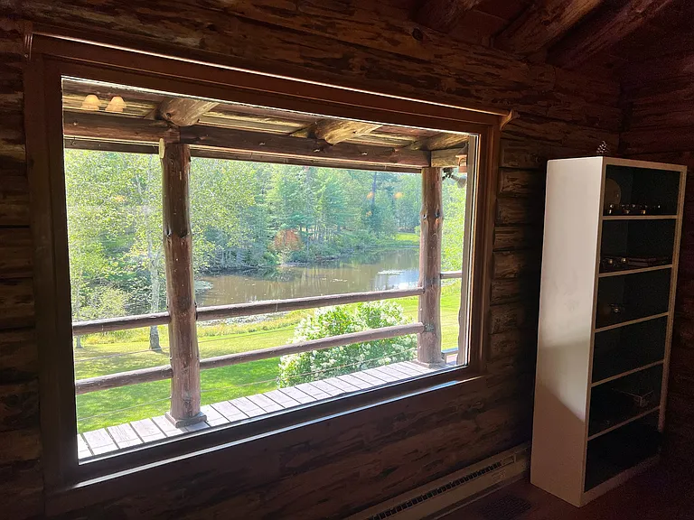View of pond from living room