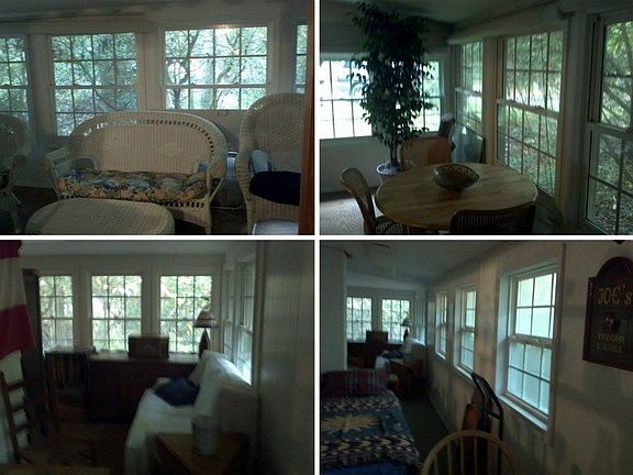 Enclosed and heated Wrap-around porch : Multi-purpose space surrounded privately by the surrounding 