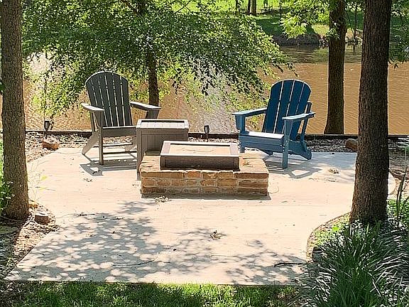 Fire Pit Overlooking Pond