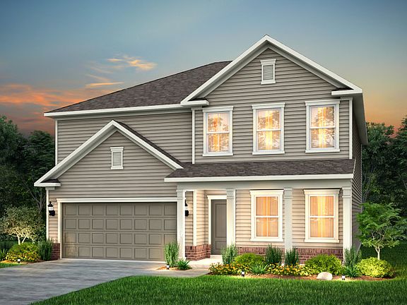 Hampton Exterior LC202 with a front porch and brick detail