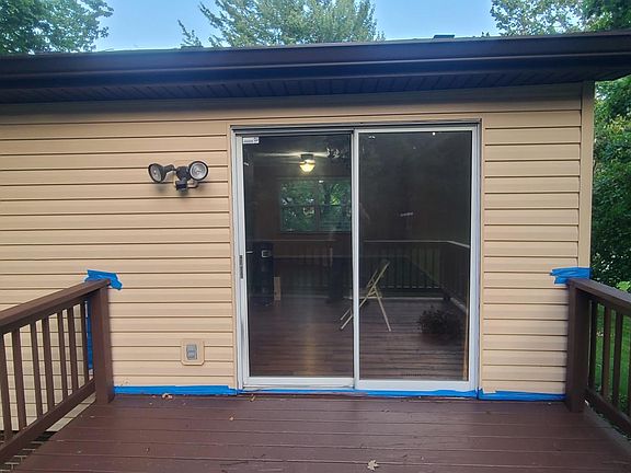 rear upper deck looking back at dining room walkout