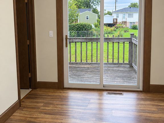 Sliding glass doors to deck