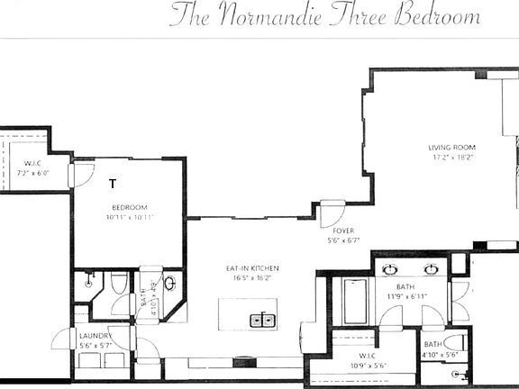 Floor plan of Unit #1007