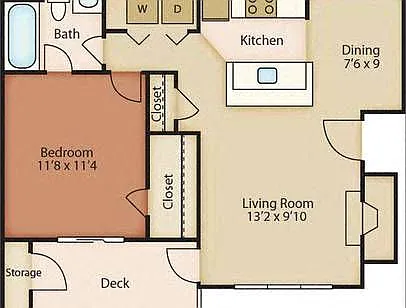 Floor plan Aberdeen - 1x1