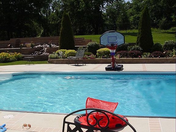 pool area, waterfall feature