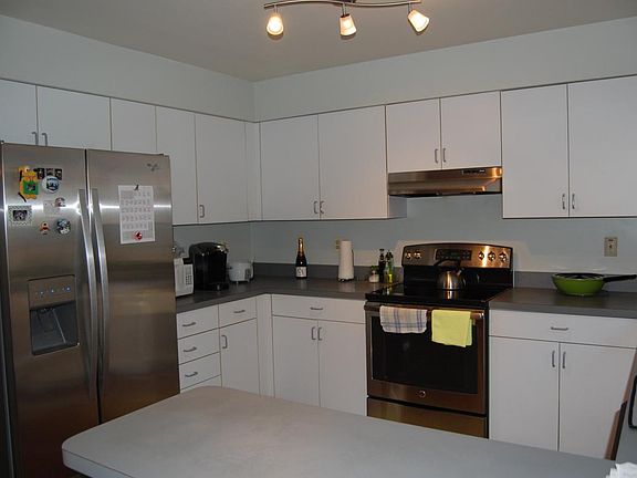 Kitchen with new stainless steel appliances
