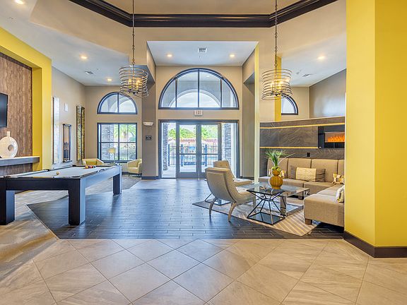 Resident lounge with billiards table