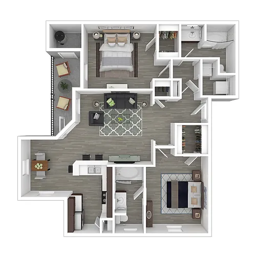 Floor plan 2x2-1035-Upgraded