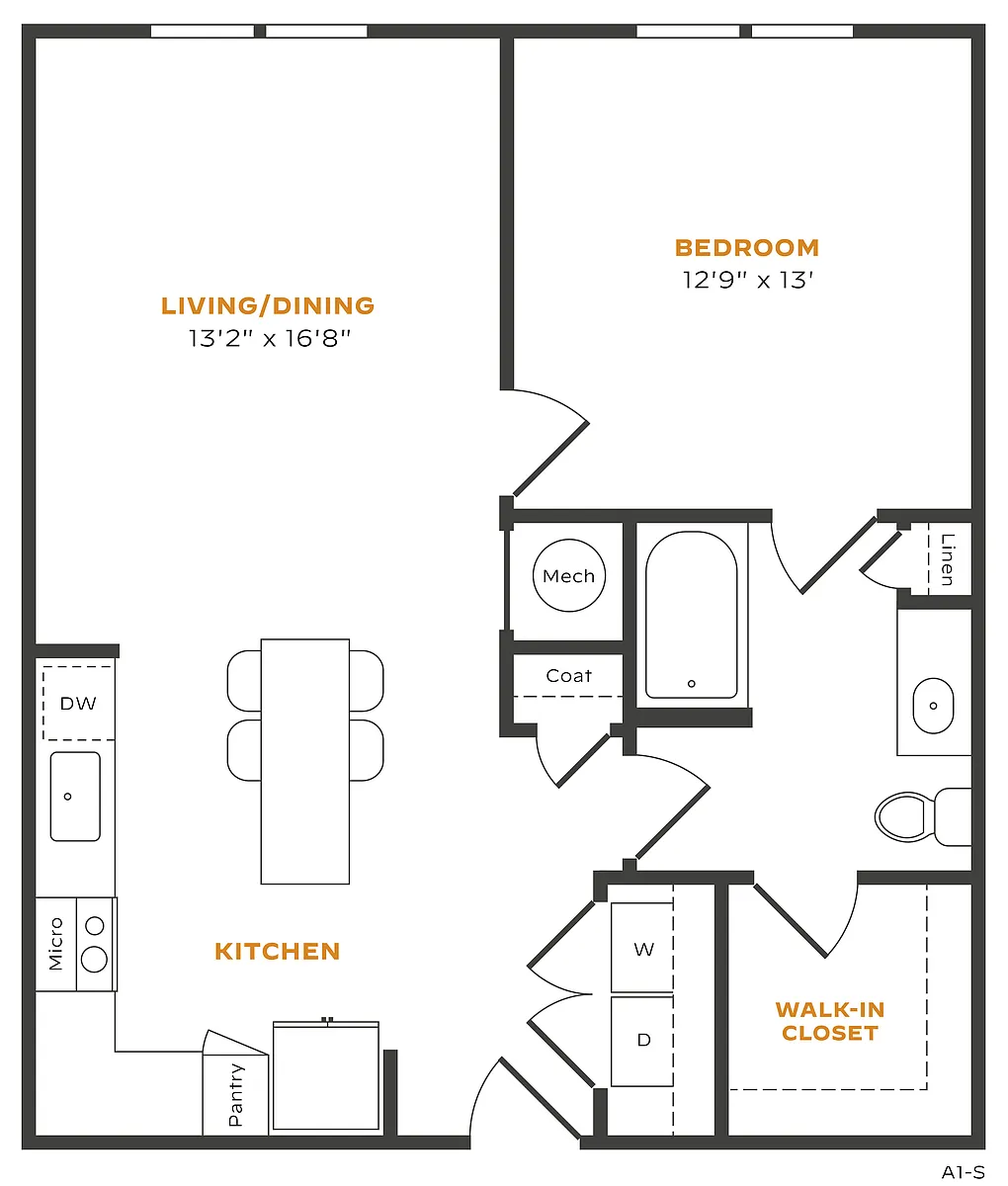 Floor plan 1X1