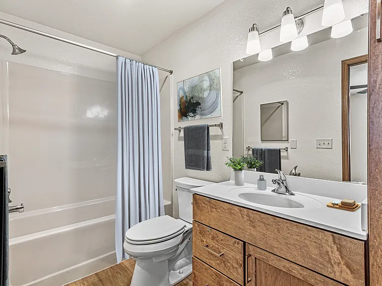 Two bedroom, two bath with great room open concept