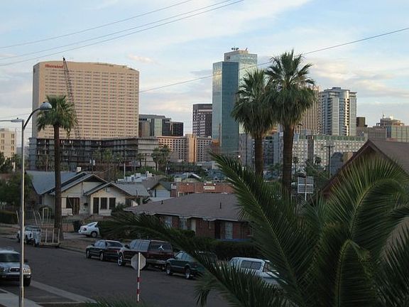 Located just blocks from the heart of downtown Phoenix.  View from the house.