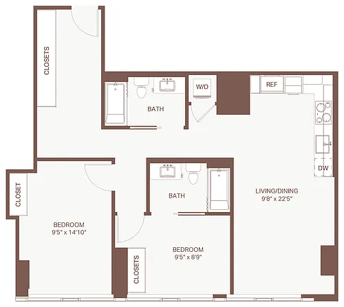 Floor plan 2x2 E22 Olympic