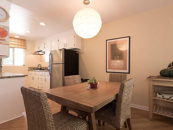 View of Dining Area and Kitchen from Living Room