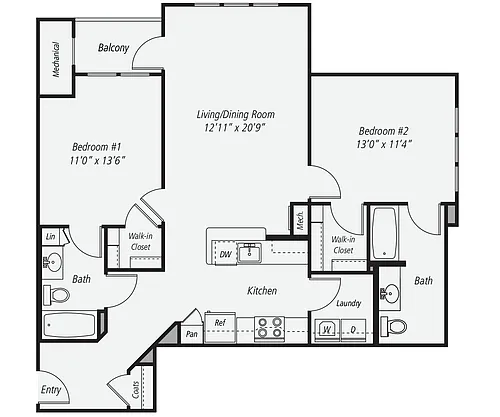Floor plan B1-1122