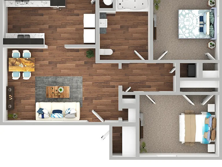 2 Bedroom 2 Bedroom
